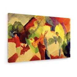 Tablou pe panza (canvas) - August Macke - People Strolling in the Park AEU4-KM-CANVAS-278