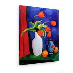 Tablou pe panza (canvas) - August Macke - Red Tulips in White Vase AEU4-KM-CANVAS-326