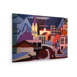 Tablou pe panza (canvas) - Ernst Ludwig Kirchner - Davos - Station Square AEU4-KM-CANVAS-371