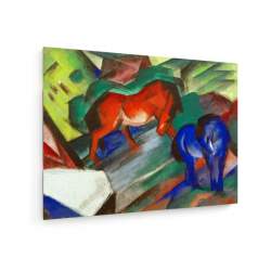 Tablou pe panza (canvas) - Franz Marc - Red and Blue Horses - 1912 AEU4-KM-CANVAS-187