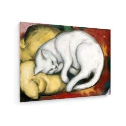 Tablou pe panza (canvas) - Franz Marc - The White Cat - Painting - 1912 AEU4-KM-CANVAS-48