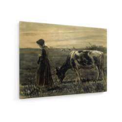 Tablou pe panza (canvas) - Max Liebermann - Girl with cow AEU4-KM-CANVAS-312