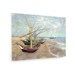 Tablou pe panza (canvas) - Vincent Van Gogh - Fishing Boats on the Beach - Painting - 1888 AEU4-KM-CANVAS-217