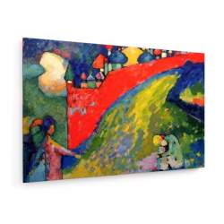 Tablou pe panza (canvas) - Wassily Kandinsky - Skirt. The red wall - 1909 AEU4-KM-CANVAS-108