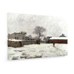 Tablou pe panza (canvas) - Alfred Sisley - Yard of a country estate - 1876 AEU4-KM-CANVAS-559