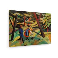 Tablou pe panza (canvas) - August Macke - Children with Goat in the Forest - 1912 AEU4-KM-CANVAS-1298