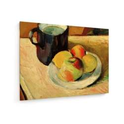 Tablou pe panza (canvas) - August Macke - Jug of Milk and Apples on a Plate AEU4-KM-CANVAS-1332