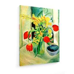 Tablou pe panza (canvas) - August Macke - Still life with Tulips - 1912 AEU4-KM-CANVAS-1338