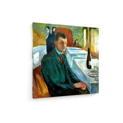Tablou pe panza (canvas) - Edvard Munch - Self-portrait with Wine Bottle AEU4-KM-CANVAS-1091