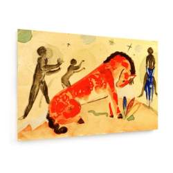 Tablou pe panza (canvas) - Franz Marc - Red horse with black figures AEU4-KM-CANVAS-906