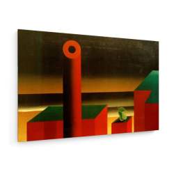 Tablou pe panza (canvas) - Heinrich Hoerle - Landscape (Industrial Landscape) AEU4-KM-CANVAS-1258