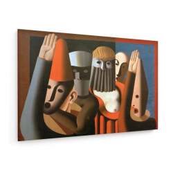 Tablou pe panza (canvas) - Heinrich Hoerle - Masks AEU4-KM-CANVAS-1257