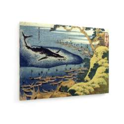 Tablou pe panza (canvas) - Hokusai - Walfischfang - Farbholzschnitt 1832-34 AEU4-KM-CANVAS-860