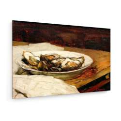 Tablou pe panza (canvas) - Karl Hagemeister - Plate with oysters - 1884 AEU4-KM-CANVAS-1525