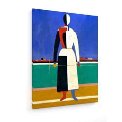 Tablou pe panza (canvas) - Kasimir Malevich - Woman with a Rake - 1915 AEU4-KM-CANVAS-655