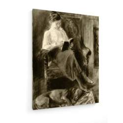 Tablou pe panza (canvas) - Max Liebermann - Reading Girl - Watercolor AEU4-KM-CANVAS-831