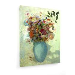 Tablou pe panza (canvas) - Odilon Redon - Flowers in turquoise-coloured vase AEU4-KM-CANVAS-782