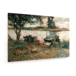 Tablou pe panza (canvas) - Riverbank - Paul Gauguin - Painting - 1881 AEU4-KM-CANVAS-1624