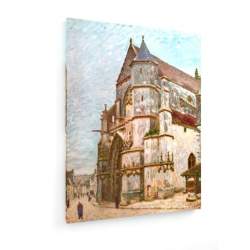 Tablou pe panza (canvas) - Sisley - Church in Moret in winter -1894 AEU4-KM-CANVAS-991
