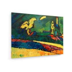 Tablou pe panza (canvas) - Wassily Kandinsky - Murnau - Landscape with Church - Painting 19 AEU4-KM-CANVAS-1430
