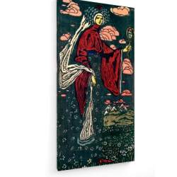 Tablou pe panza (canvas) - Wassily Kandinsky - The Mirror - Linocut 1907 AEU4-KM-CANVAS-653