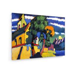 Tablou pe panza (canvas) - Wassily Kandinsky - Village Church in Riegsee AEU4-KM-CANVAS-686