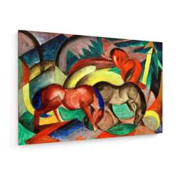 Tablou pe panza (canvas) - Franz Marc - Three Horses - 1912 AEU4-KM-CANVAS-1844