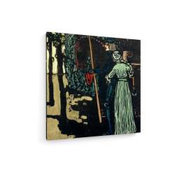 Tablou pe panza (canvas) - Wassily Kandinsky - The Farewell - Woodcut 1907 AEU4-KM-CANVAS-1851
