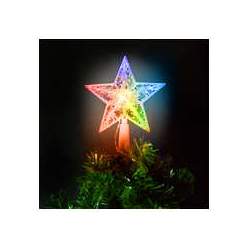 Ornament de pom de Craciun, model stea, 10 LED-15 cm, RGB, 2xAA ManiaMall Cars