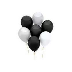 Set baloane, alb-negru, 15 buc./pachet ManiaMall Cars