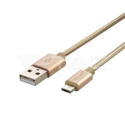 Cablu Micro USB 1 Metru Auriu Seria Platinum COD: 8490 MRA36-060721-12