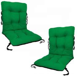 Set 2 perne decorative pentru scaun de bucatarie cu spatar, dimensiune sezut 42x40 cm, spatar 42x50 cm, culoare verde