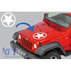 Sticker Stea ALB Universal Jeep, SUV, Camioane sau alte Autoturisme KTX2-STICKERSTARW