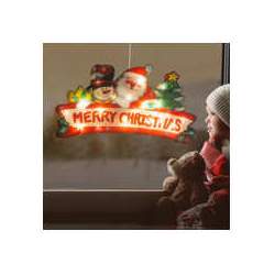 Decor LED pentru ferestre mari - Merry Christmas - 45 x 24 cm - alb cald - 3 x AAA ManiaMall Cars