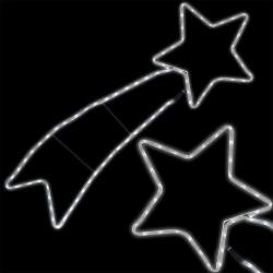 Decoratiune Luminoasa Led tip forma de Cometa, 72 leduri, 106x37, 220v, alb cald
