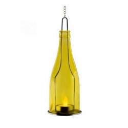 Lampa cu led, decor sticla, Home GB 23/BL, galbena, 8 x 23 cm, lant pentru agatat FMG-GB23/YE