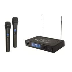 Set 2 microfoane fara fir si receiver, SAL MVN 510, putere 3W, functie blocare sunet, raza 60 m FMG-MVN510