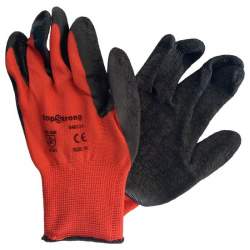 Mănuși de protecție fără cusături Topstrong Red, cu strat de latex, marimea L FMG-540138