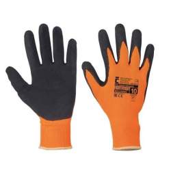 Mănuși de protecție fără cusături Cerva Palawan Orange, cu strat de latex, marimea L FMG-SK-3130135