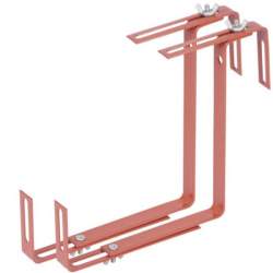 Set 2 suporturi metalice pentru balustrade Strend Pro Brown, reglabile, maro FMG-SK-255539