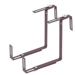 Set 2 suporturi metalice pentru balustrade Strend Pro Terakota, reglabile, maro inchis FMG-SK-255540