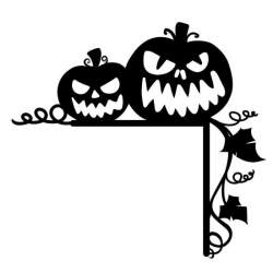 Decoratiune usa Halloween Pumpkin Krodesign KRO-1106, dimensiune 45x40cm, negru FMG-KRO-1106