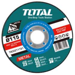 TOTAL - Set 10 discuri abrazive taiere metale - 115x1.2mm - MTO-TAC2211155
