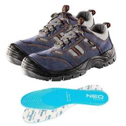 Pantofi de lucru din piele de caprioara, S1P, SRA, talpici/branturi, marimea 43, NEO MART-82-034
