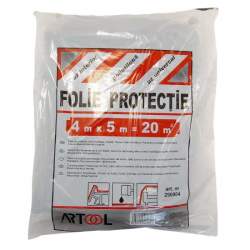 Folie acoperire/protectie 4x5 m, 20 mp, LDPE, 60 microni, ARTOOL MART-290004