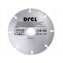 Disc diamantat segmentat, lemn, taiere uscata, 125 mm/22.2 mm, Drel MART-CON-DCT-1112