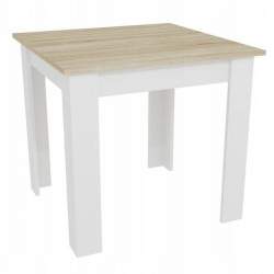 Masa pentru sufragerie/living, Artool, lemn, stejar sonoma si alb, 80x80x75 cm MART-15385_1
