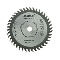 Disc circular vidia, pentru lemn, 42 dinti, 89 mm, Dedra MART-DED70493