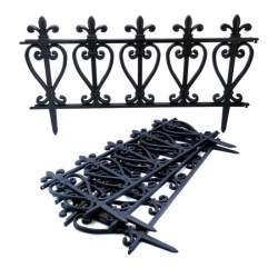 Gard de gradina decorativ, plastic negru, set 4 buc, 57x32.5 cm MART-2210952