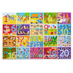 Puzzle de podea cu numere (20 piese) MART-EDC-138882
